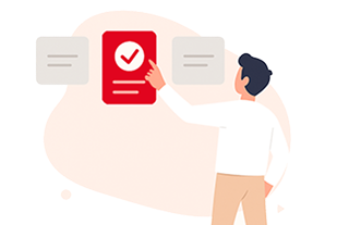 プロジェクトタイプを選ぶイラスト